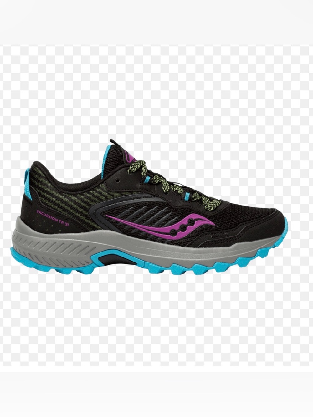 Saucony Women's Black/Purple/Blue Trail Running Shoe